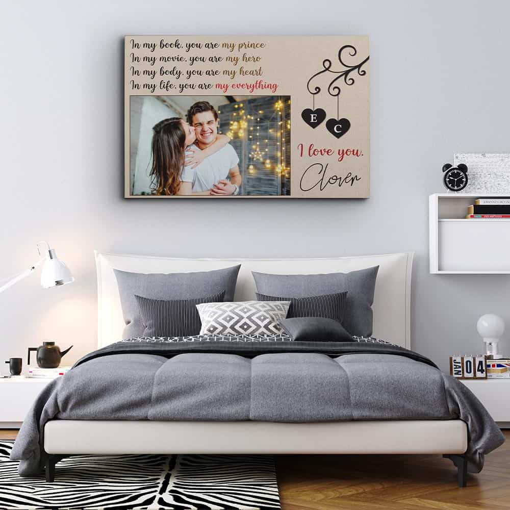 In My Book You Are My Prince Custom Photo Canvas Print