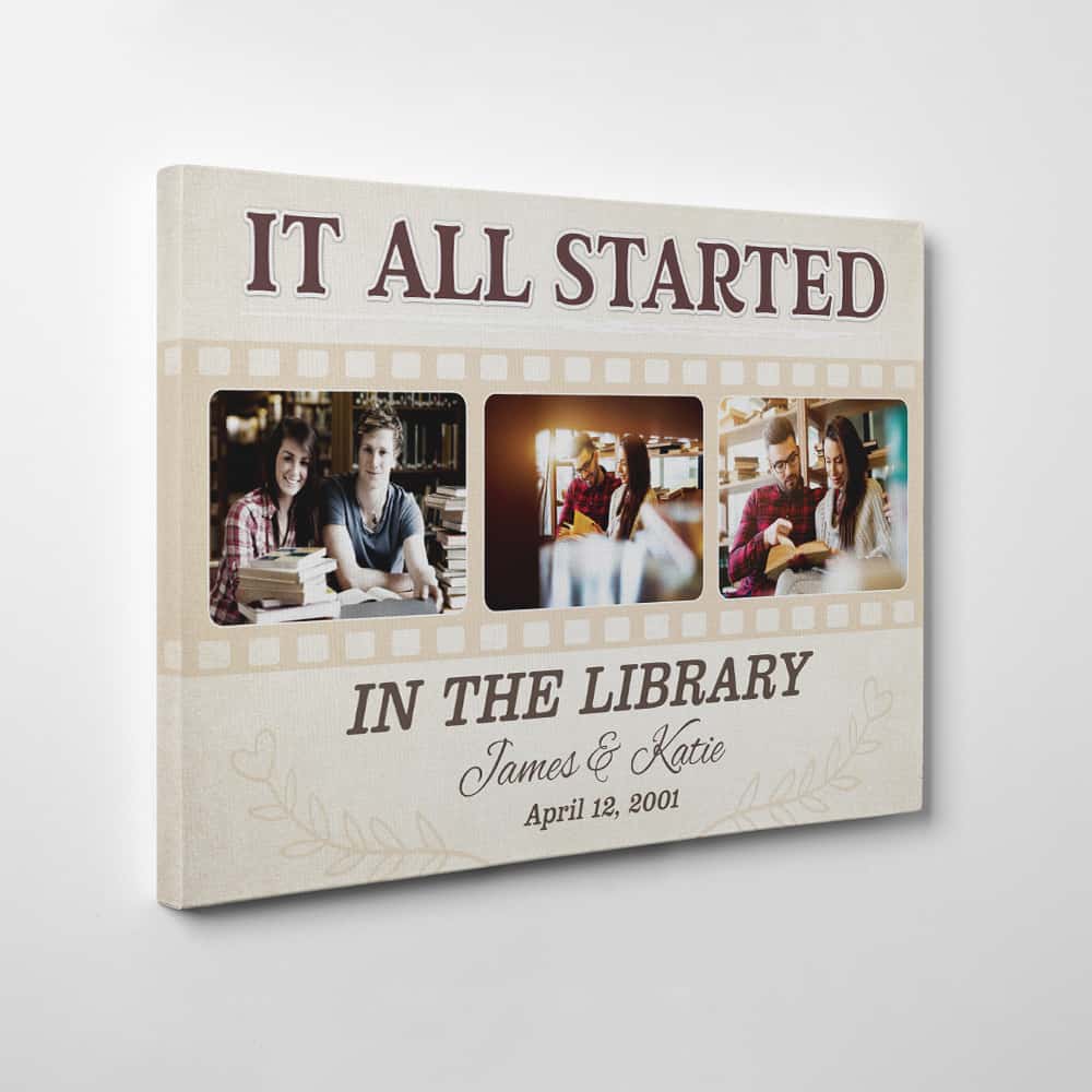 It All Started Photo Canvas Print - Your Custom Words