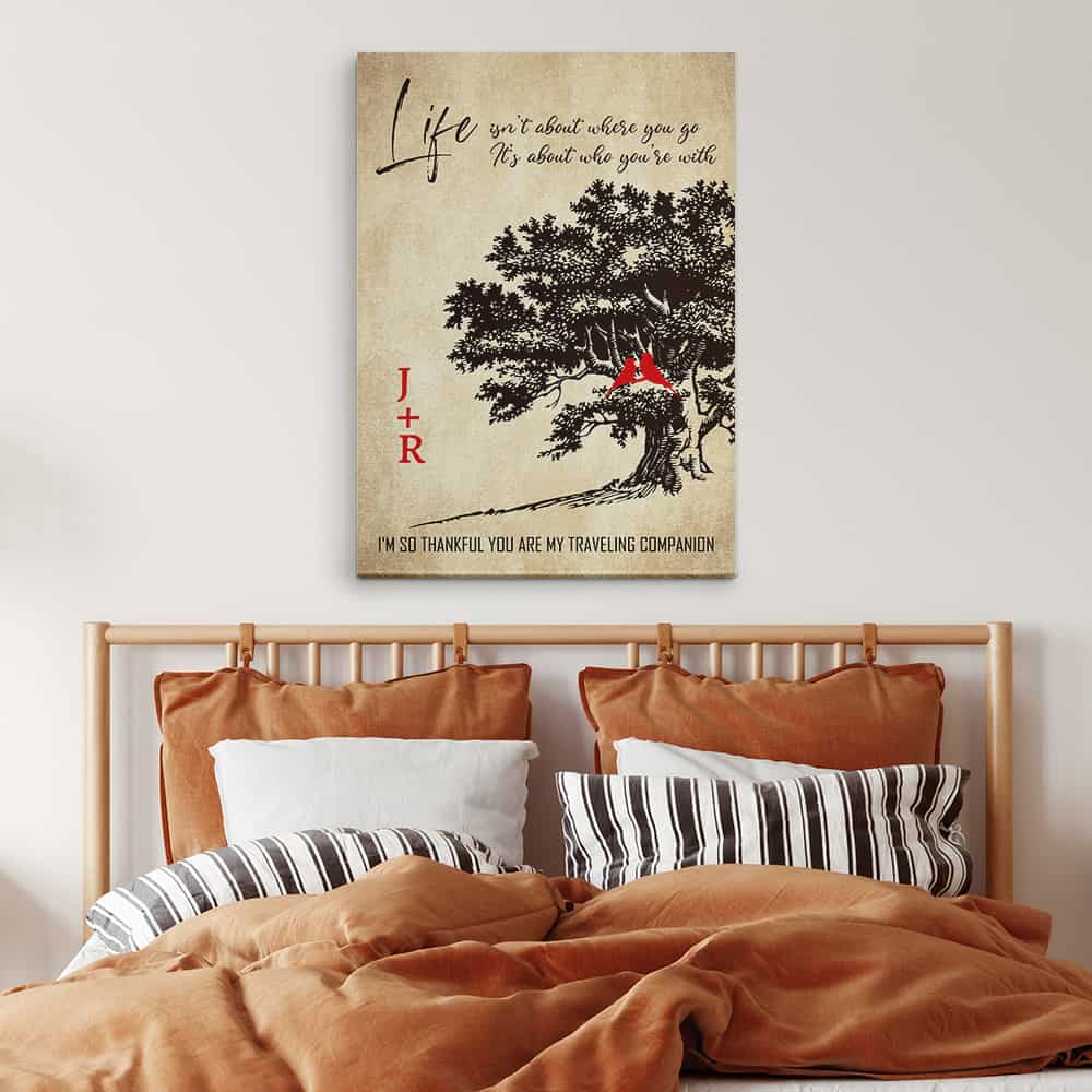 Life Is Not About Where You Go It Is About Who You Are With Custom Canvas Print