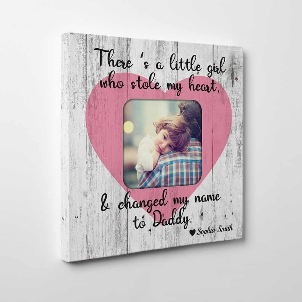dad custom photo canvas