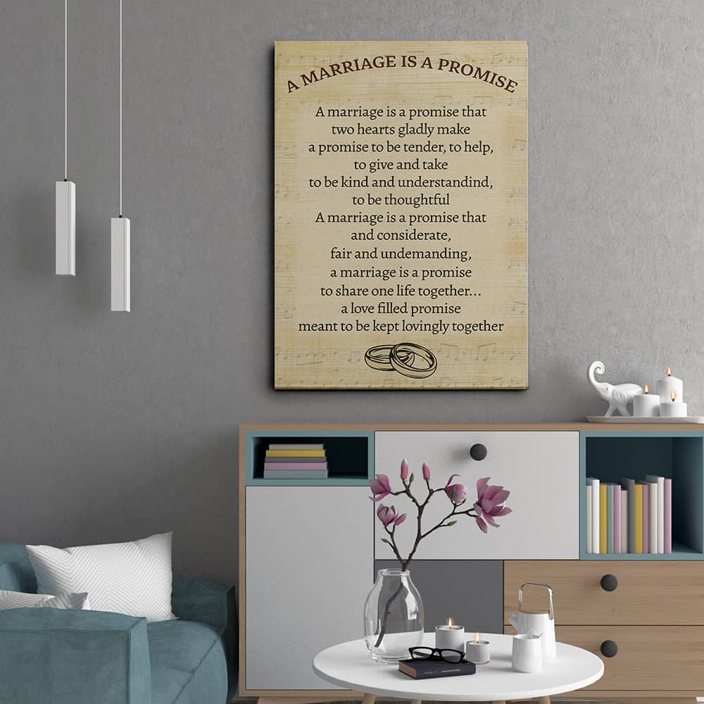 Marriage Is A Promise Canvas Print