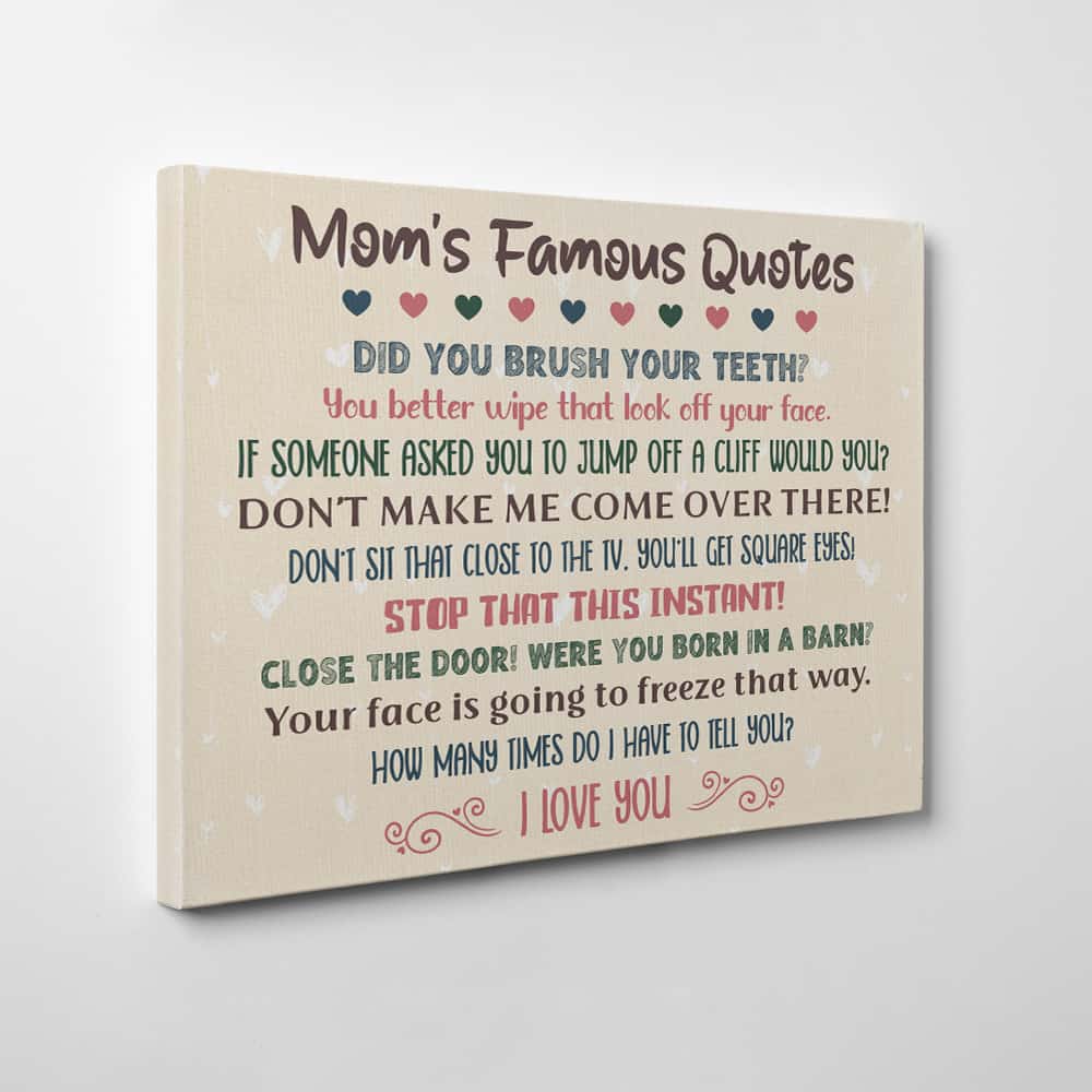 Mom’s Favorite Sayings Custom Canvas Wall Art