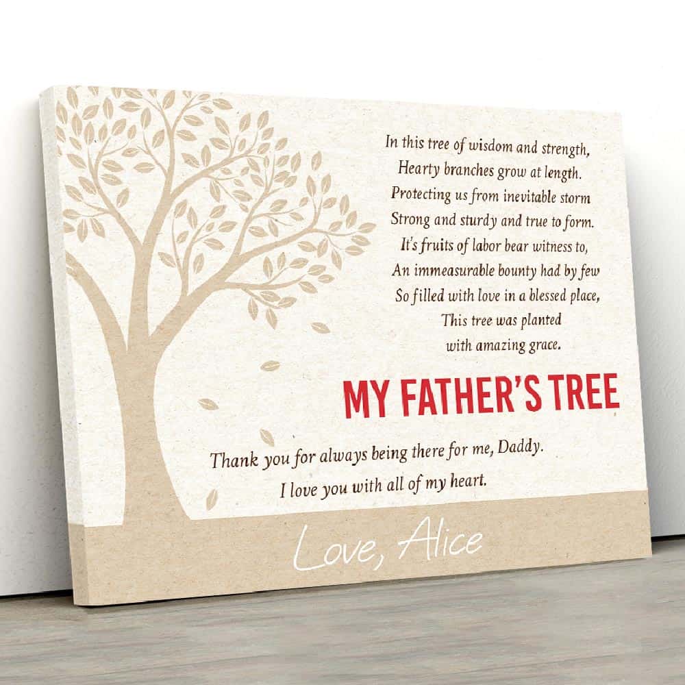 My Father’s Tree Custom Canvas Print