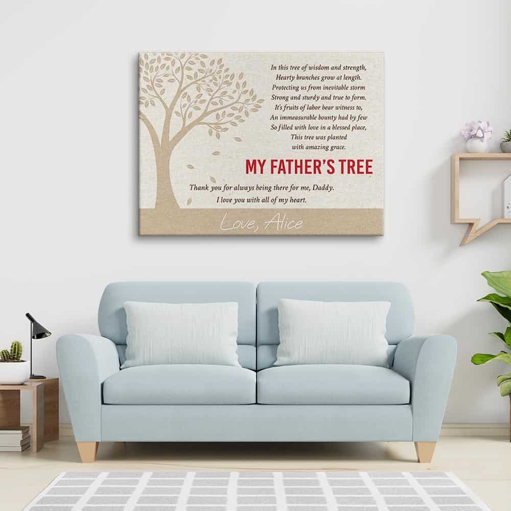 My Father’s Tree Custom Canvas Print