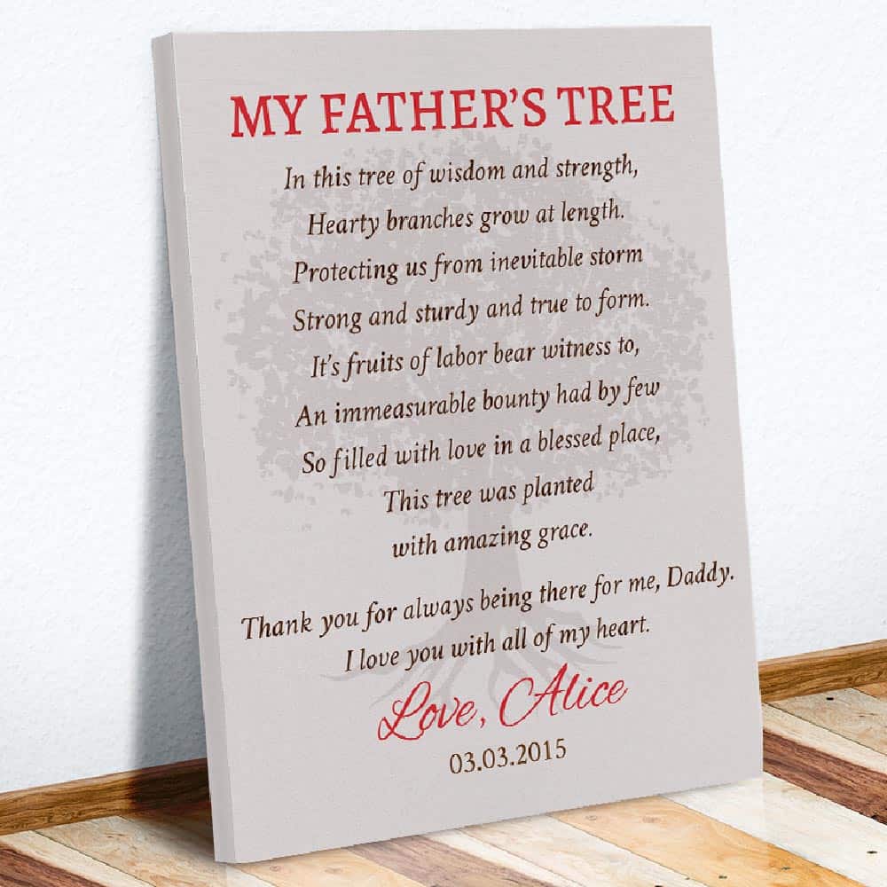 My Father’s Tree Custom Canvas Print