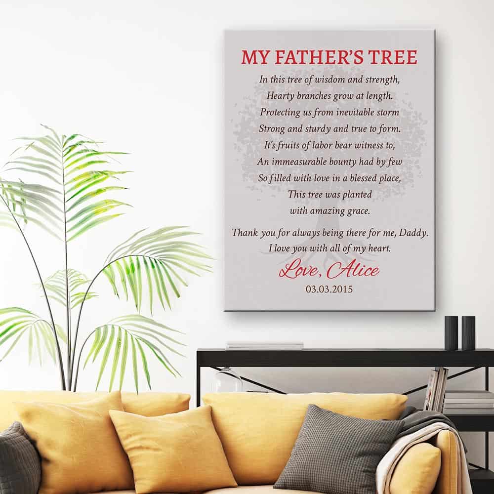 My Father’s Tree Custom Canvas Print