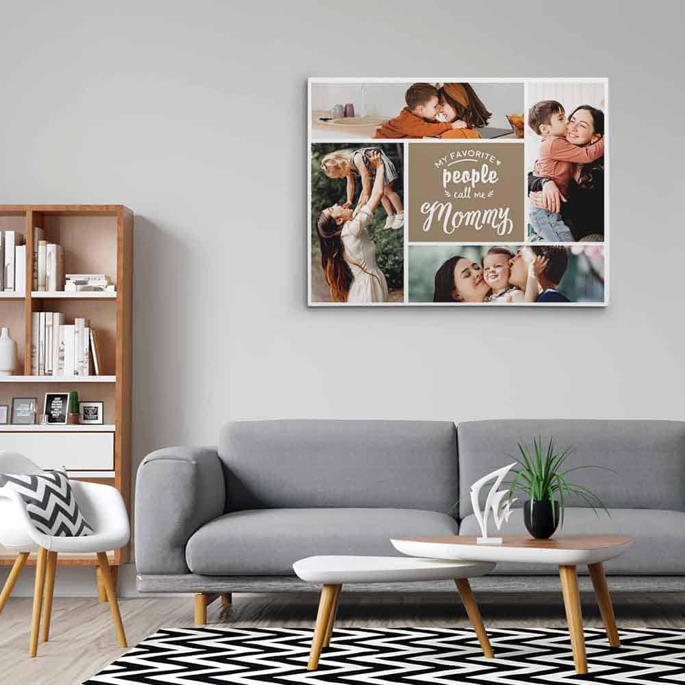 My Favorite People Call Me Mommy Photo Collage Canvas Print