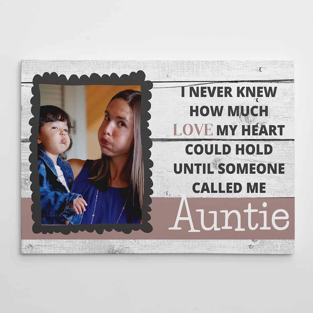 Auntie Custom Photo Canvas