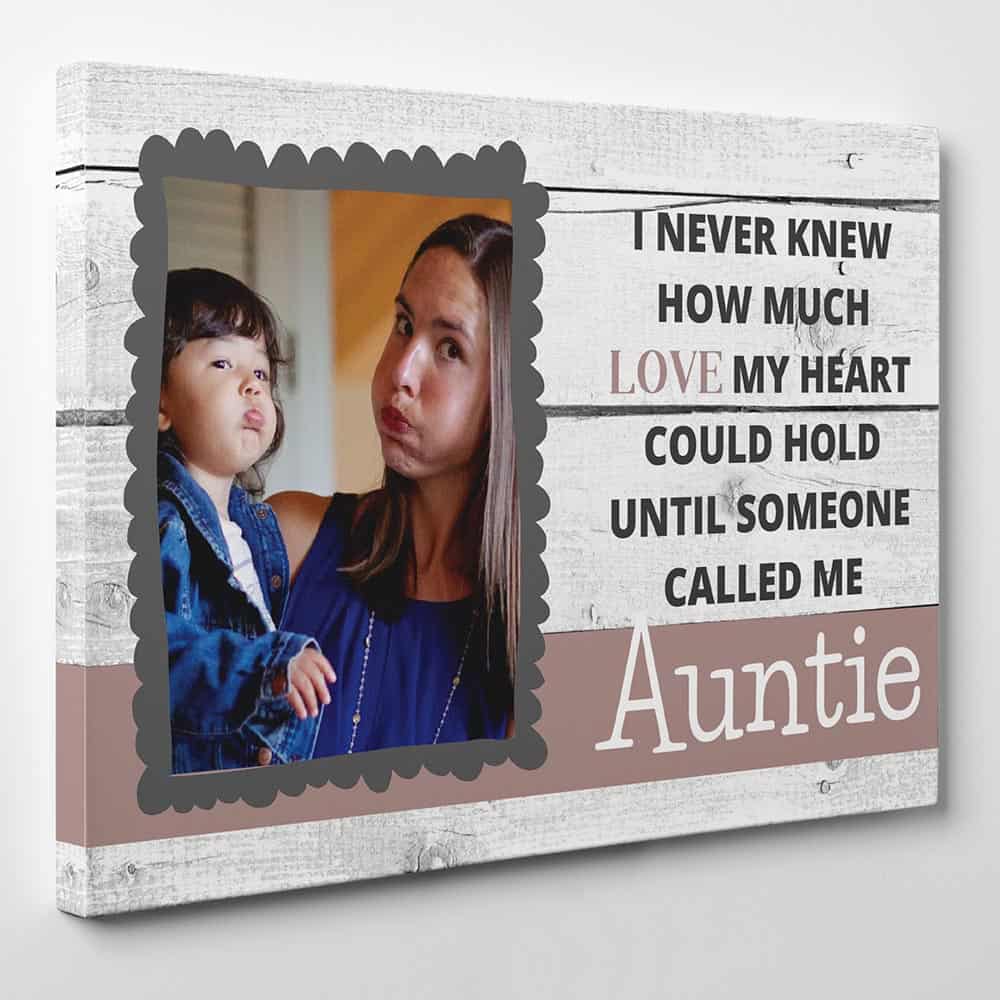 Auntie Custom Photo Canvas