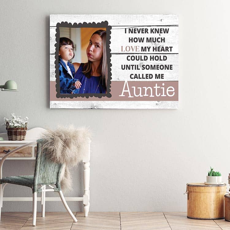 Auntie Custom Photo Canvas