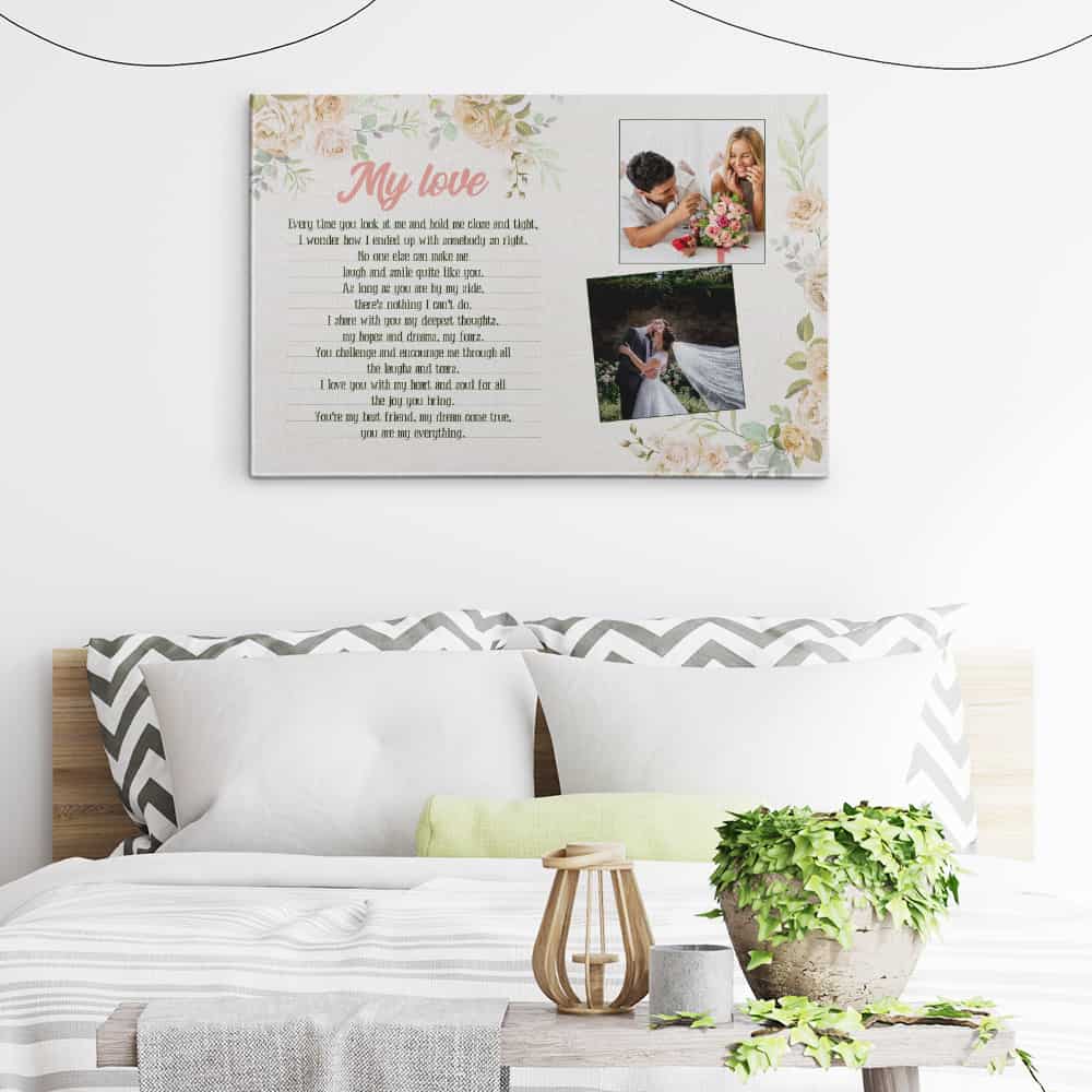 My Love Poem Custom Photo Canvas Print