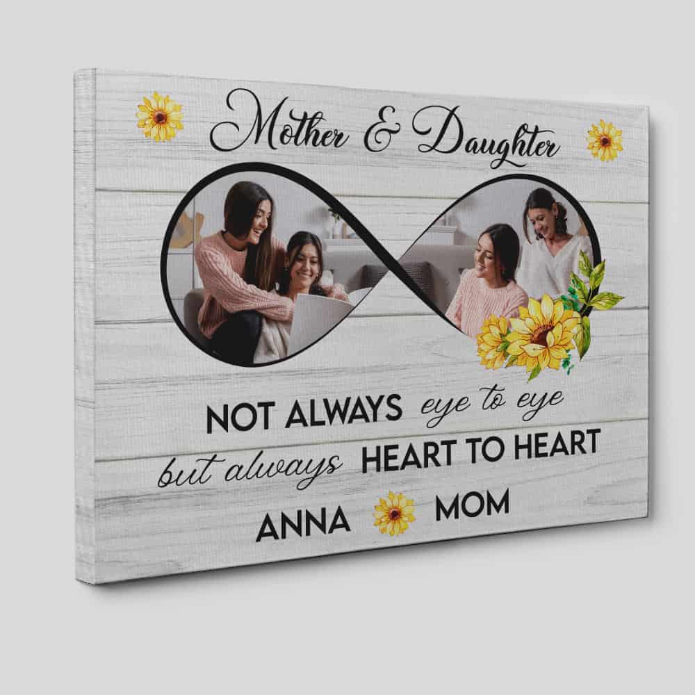 Not Always Eye To Eye But Always Heart To Heart Photo Canvas Print