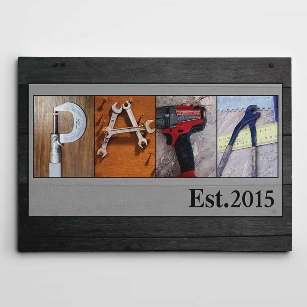 papa letter canvas art - gift idea for father