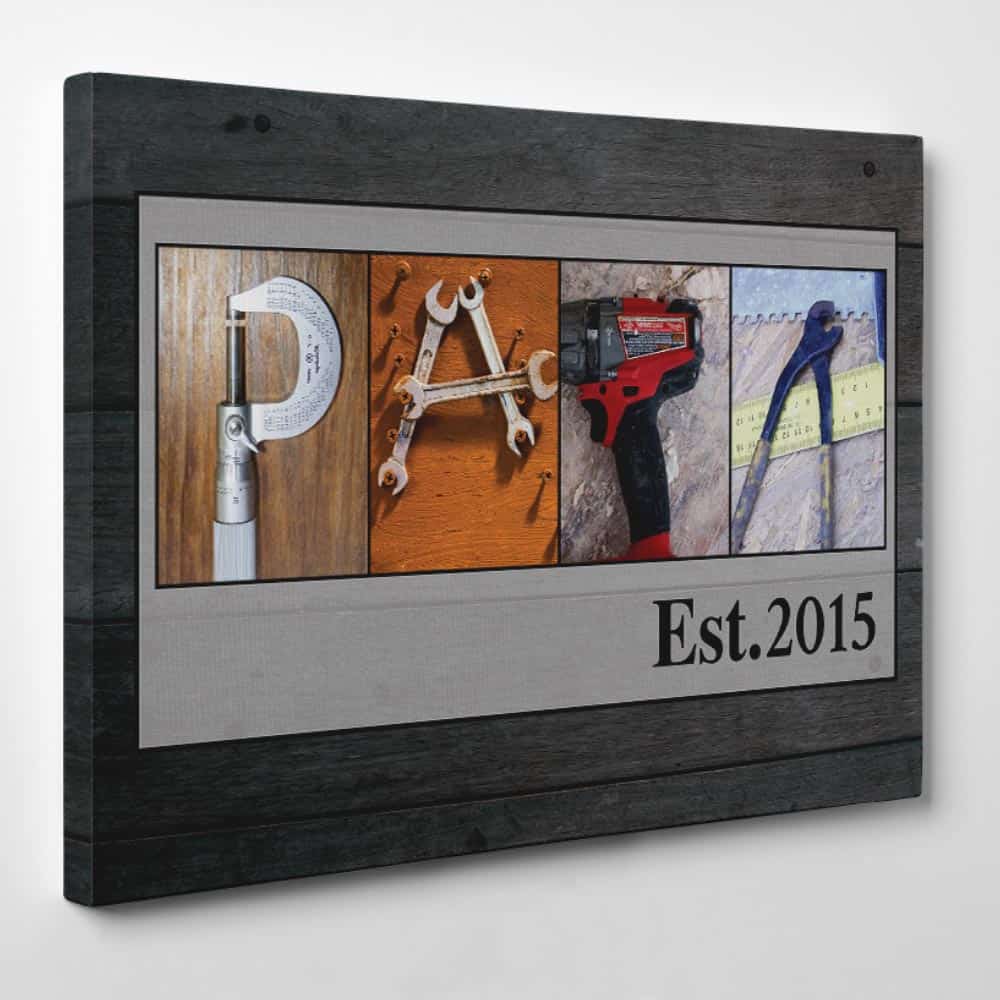 Papa Letter Canvas Art Established Sign