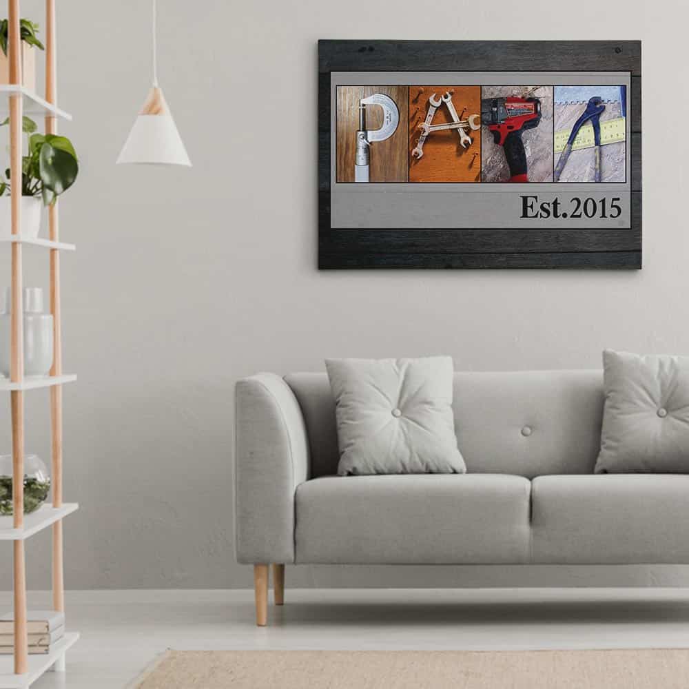 Papa Letter Canvas Art Established Sign