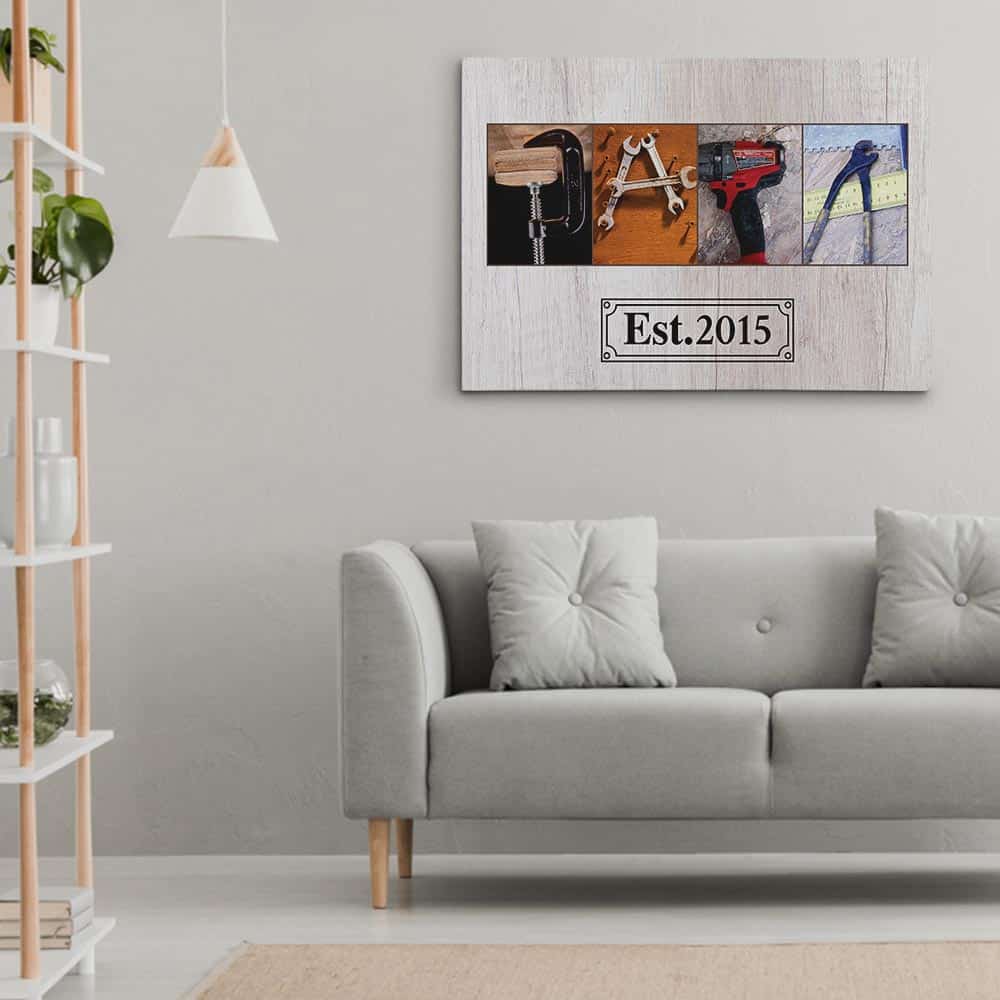 Papa Letter Canvas Art Established Sign