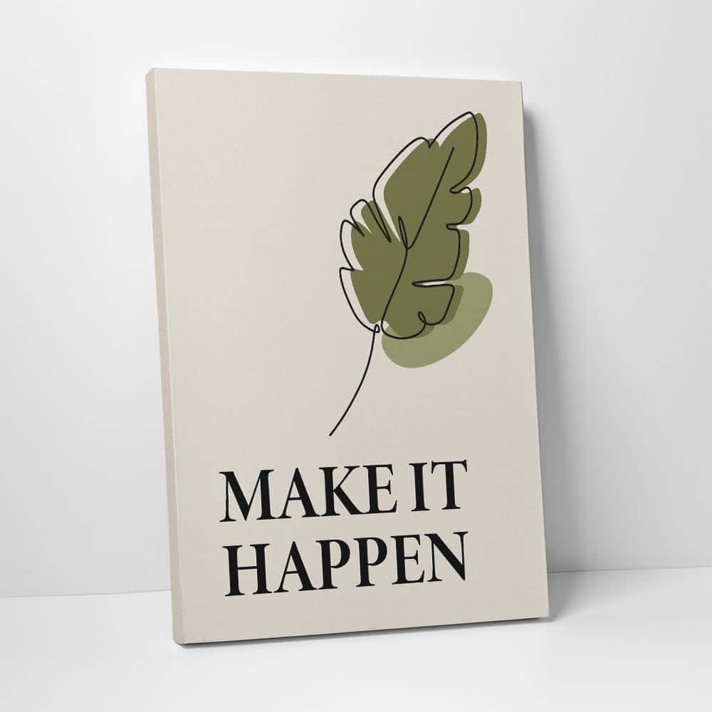make it happen canvas print - part of set of 3 canvas prints