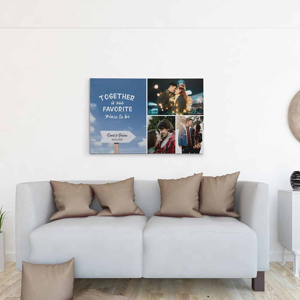 Together Is Our Favorite Place To Be Custom Canvas Print