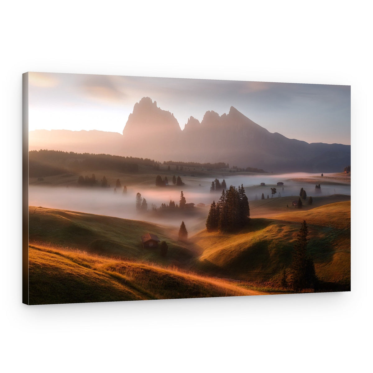 Misty Dolomites Sunrise – Canvas Print