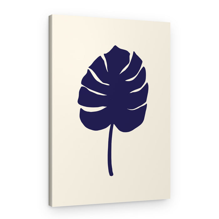 Navy Blue Monstera – Canvas Print