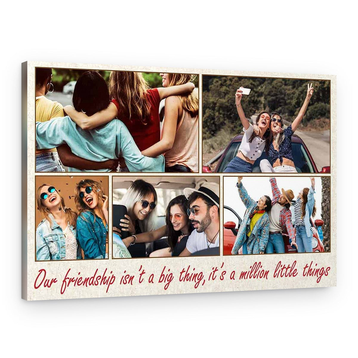 Our Friendship Is a Million Little Things Photo Collage Canvas Print – Canvas Print