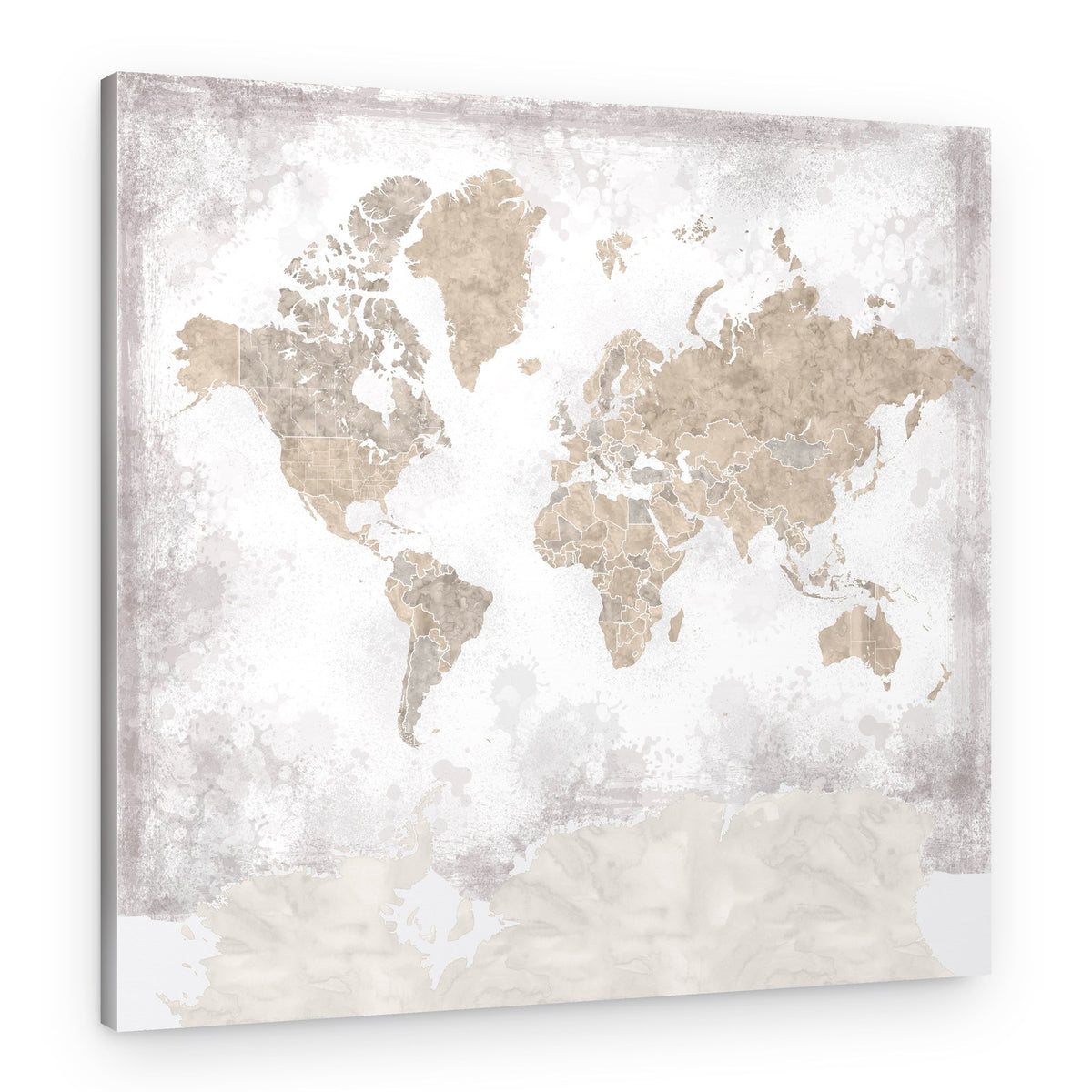 Watercolor World Map – Canvas Print