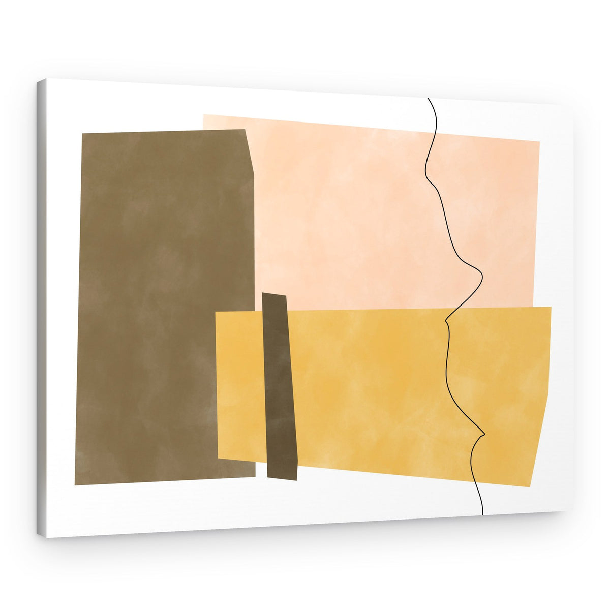 Earthy Abstract Shapes – Canvas Print