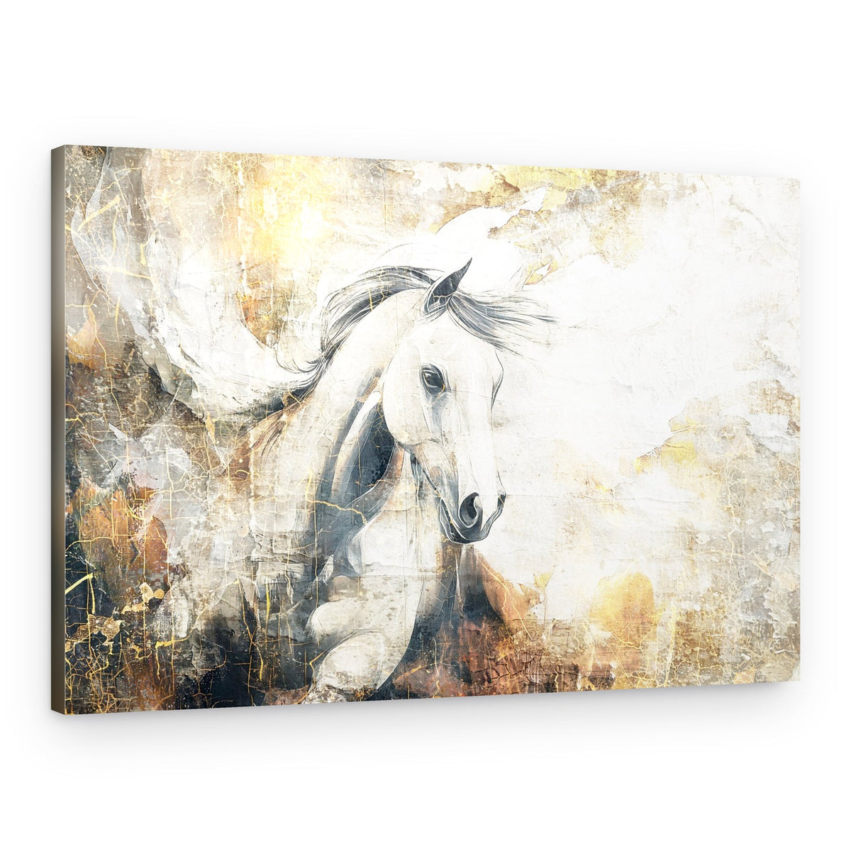 Majestic White Horse – Canvas Print