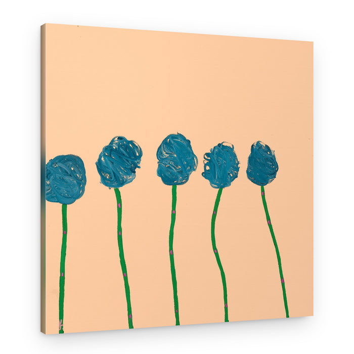 Happy Blue Blooms – Canvas Print
