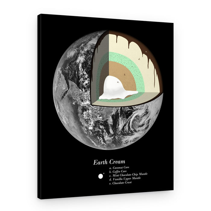Earth Cream Planet – Canvas Print