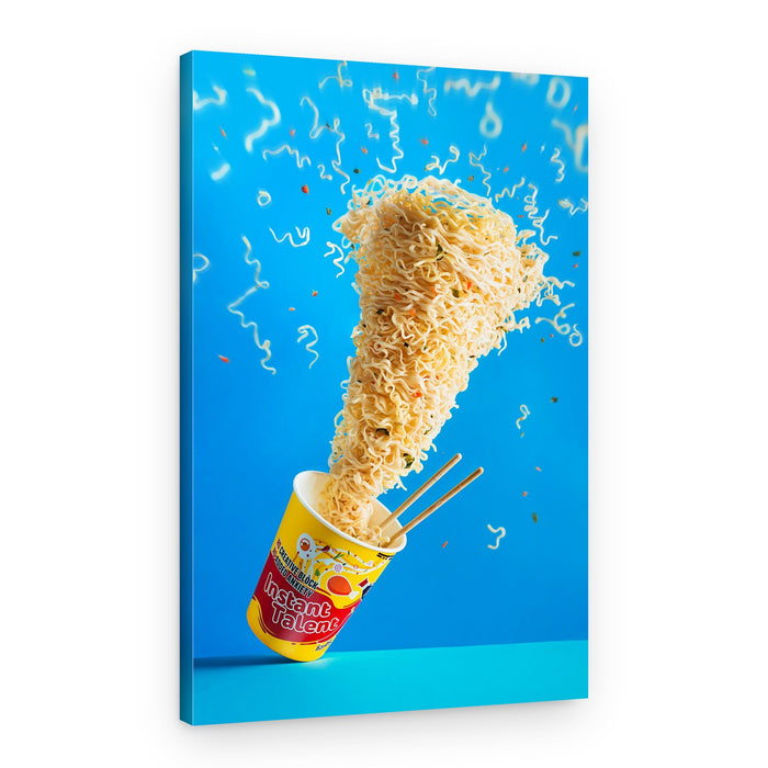 Dynamic Noodle Splash – Canvas Print