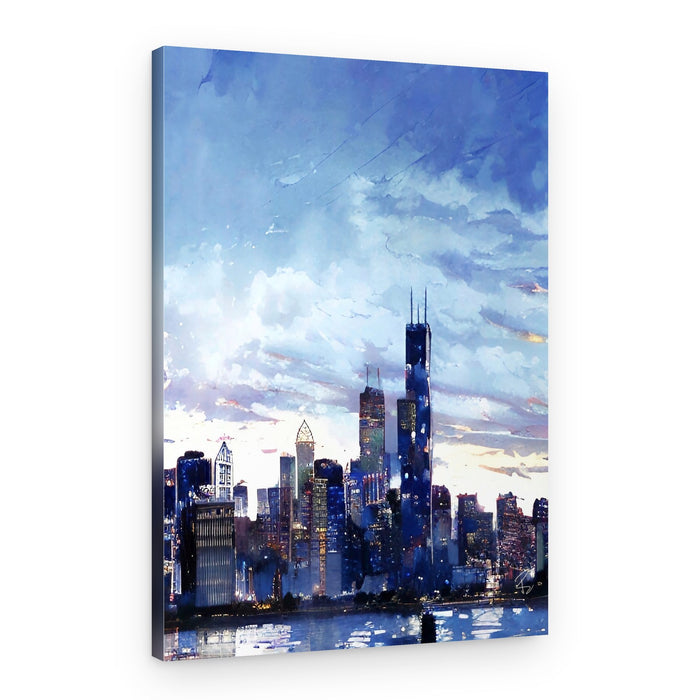 Twilight City Skyline – Canvas Print