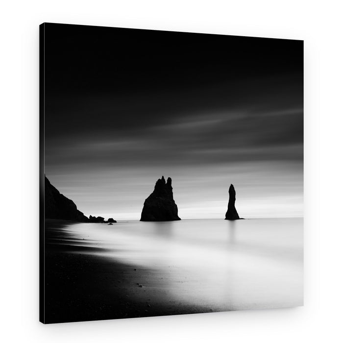 Dark Beach Sea Stacks – Canvas Print