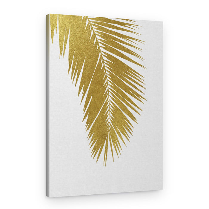 Golden Palm Leaf – Canvas Print