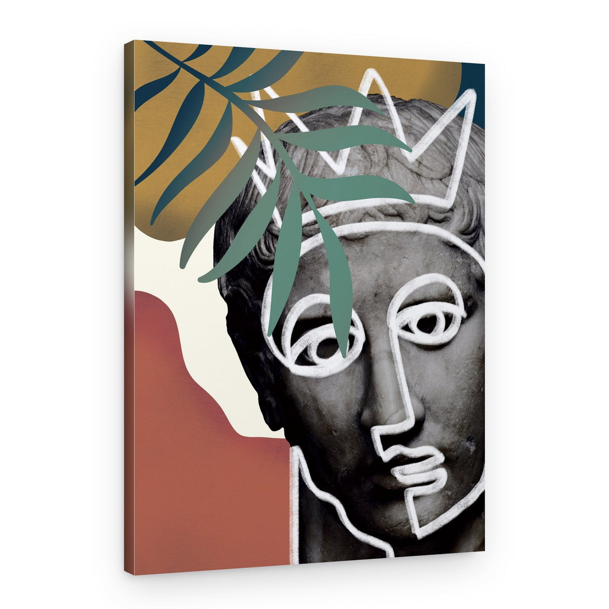 Abstract Crowned Bust – Canvas Print