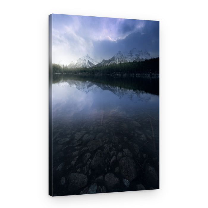 Moody Mountain Reflection – Canvas Print
