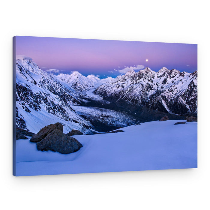 Twilight Glacier Mountains – Canvas Print