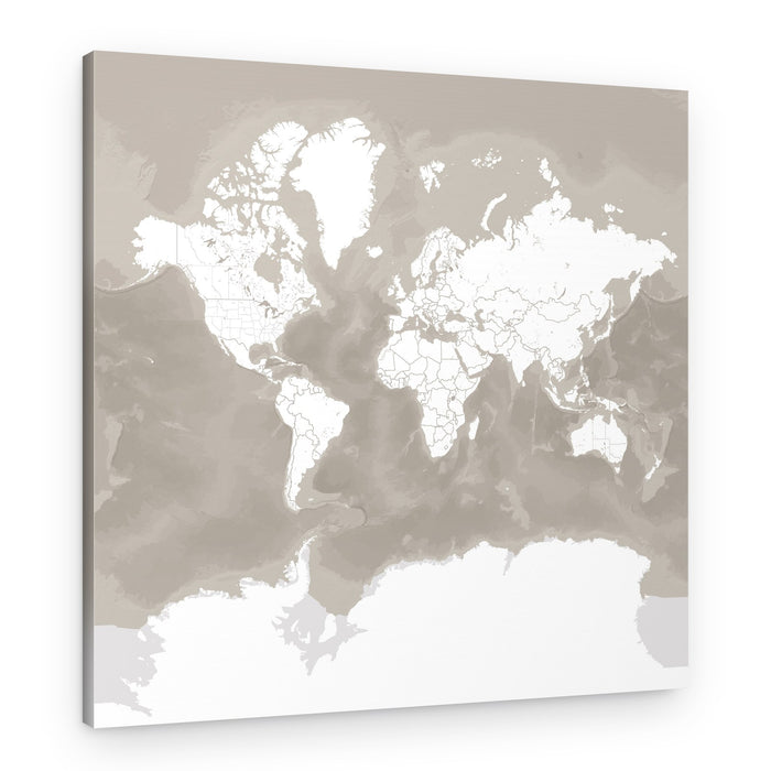 Global Geopolitical Map – Canvas Print