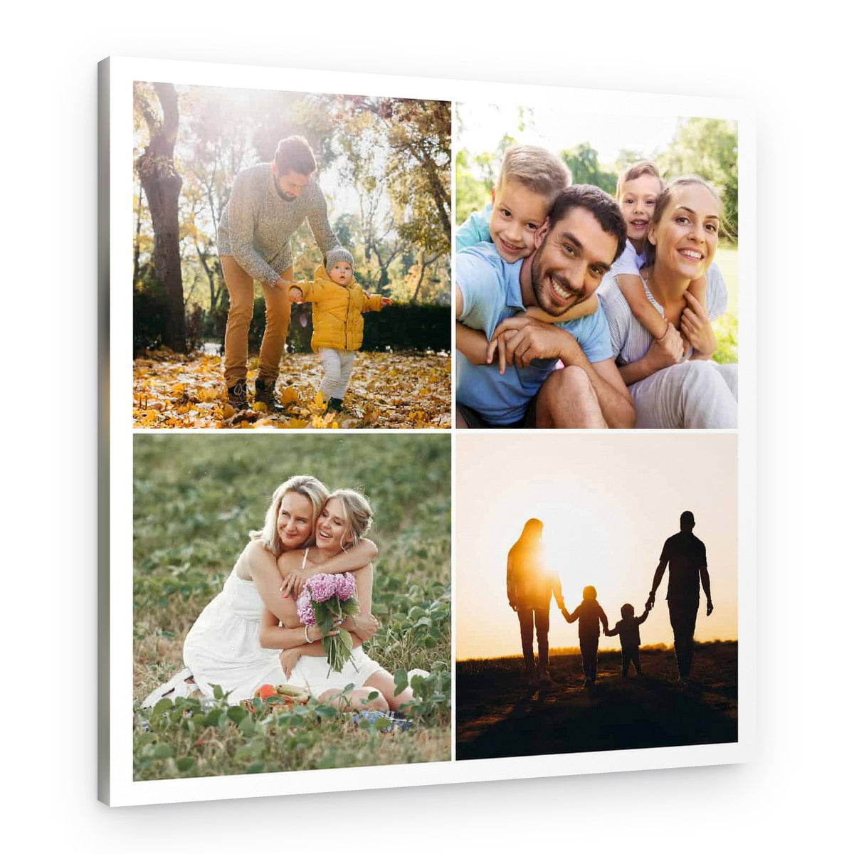 Four-Quadrant Collage Custom Canvas Print – Canvas Print