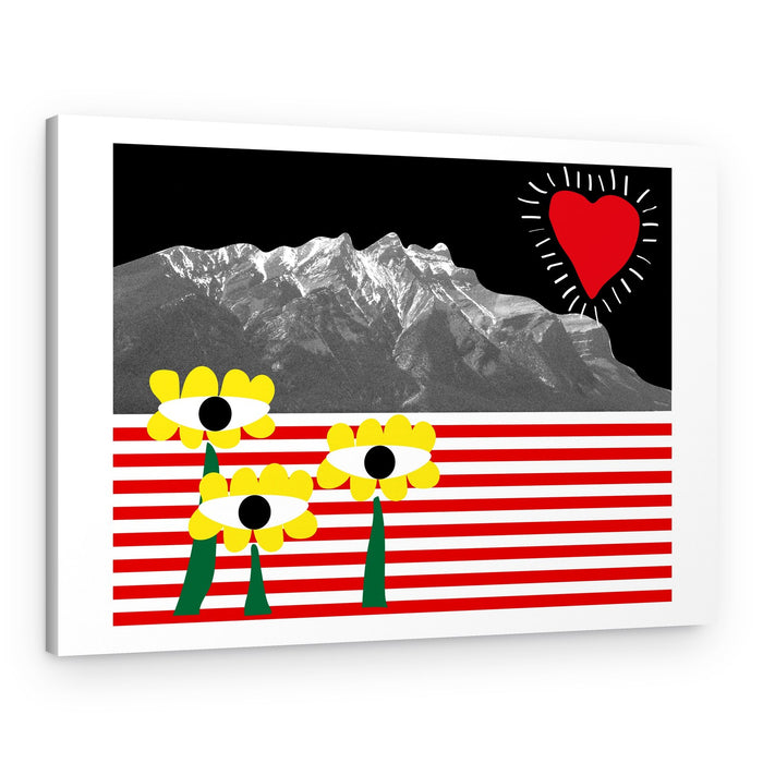 Surreal Mountain Eye Flowers – Canvas Print
