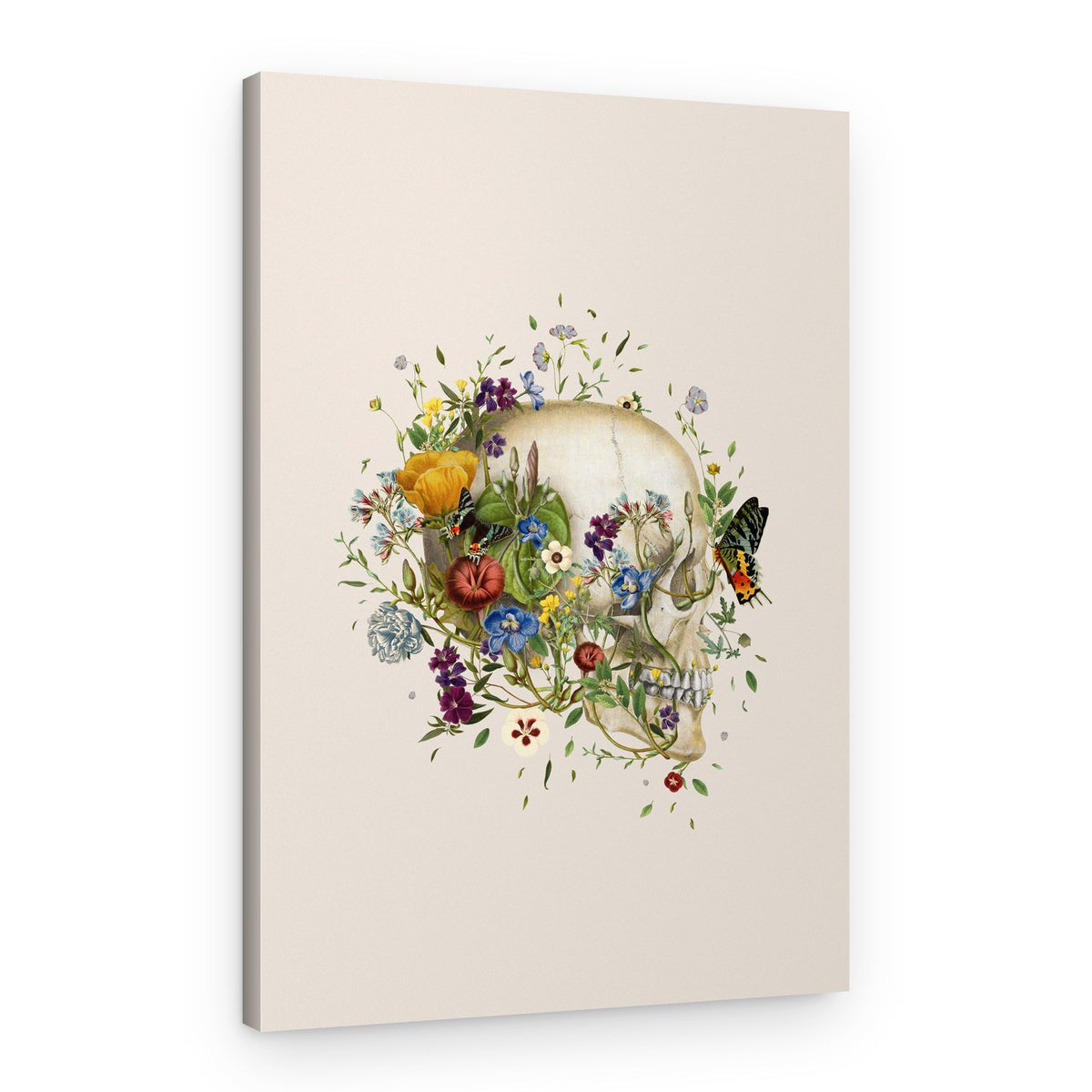 Floral Skull Garden – Canvas Print