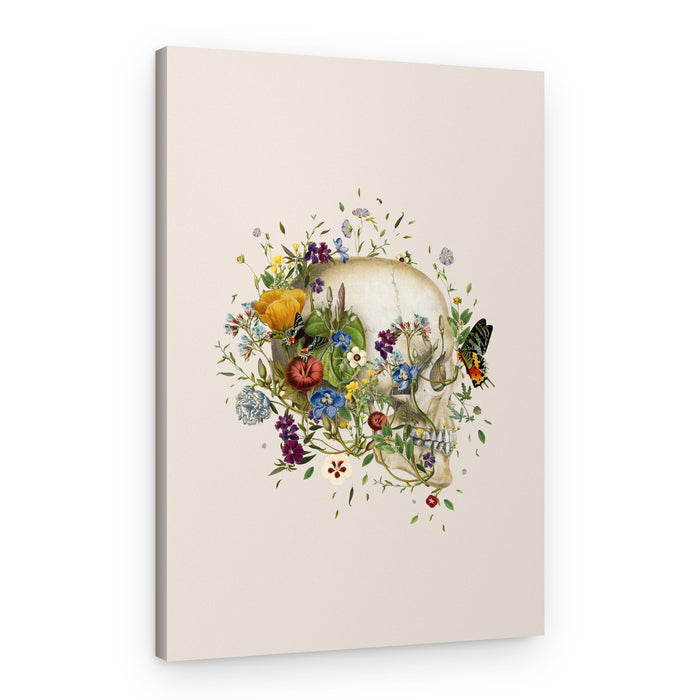 Floral Skull Garden – Canvas Print