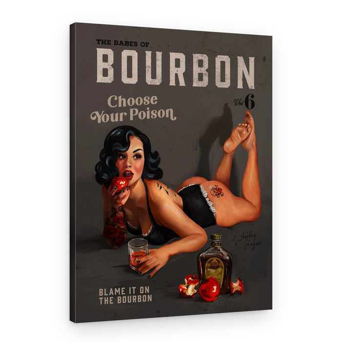 Babes of Bourbon Vol 6 Choose Your Poison Sexy Pinup – Canvas Print