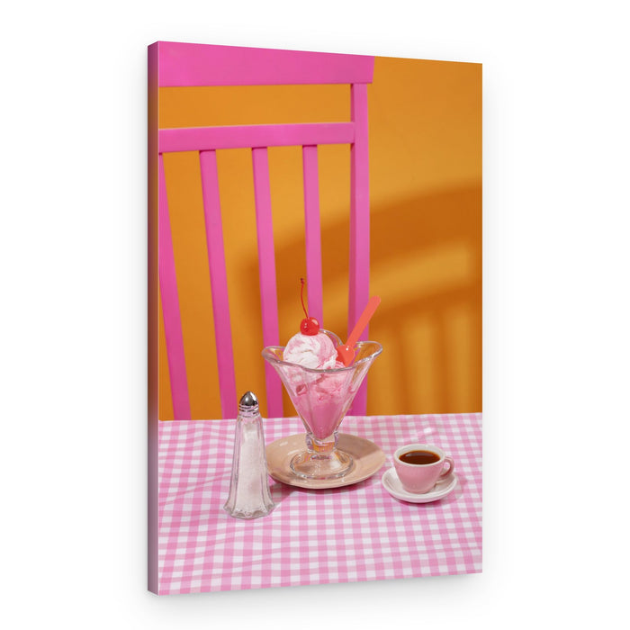 Pink Diner Sundae – Canvas Print