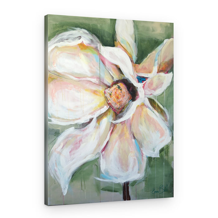 Abstract White Magnolia – Canvas Print