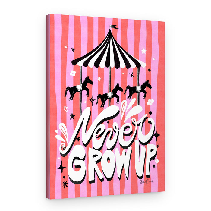 Never Grow Up Carousel – Canvas Print