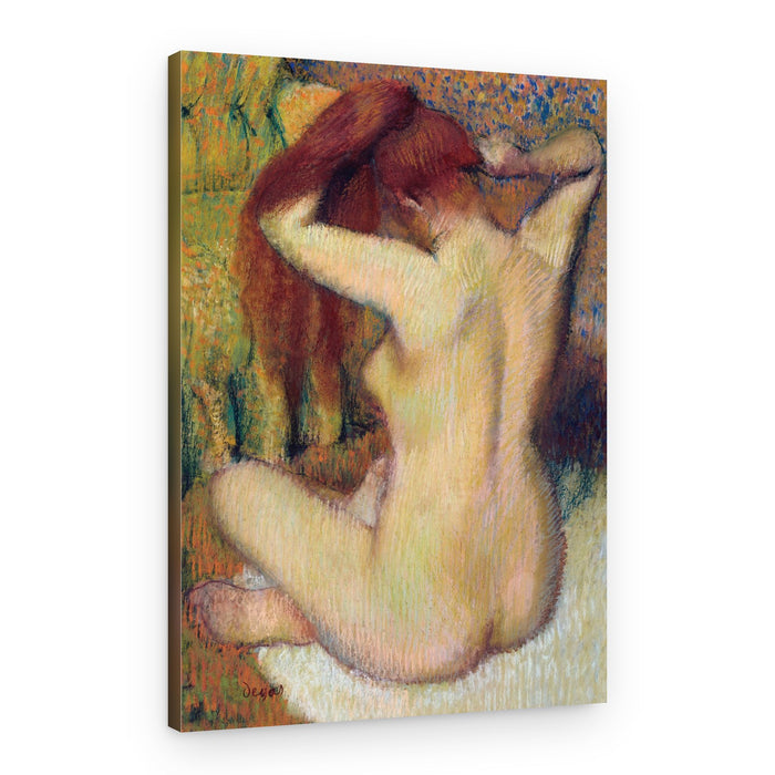 Woman Combing Her Hair – Canvas Print