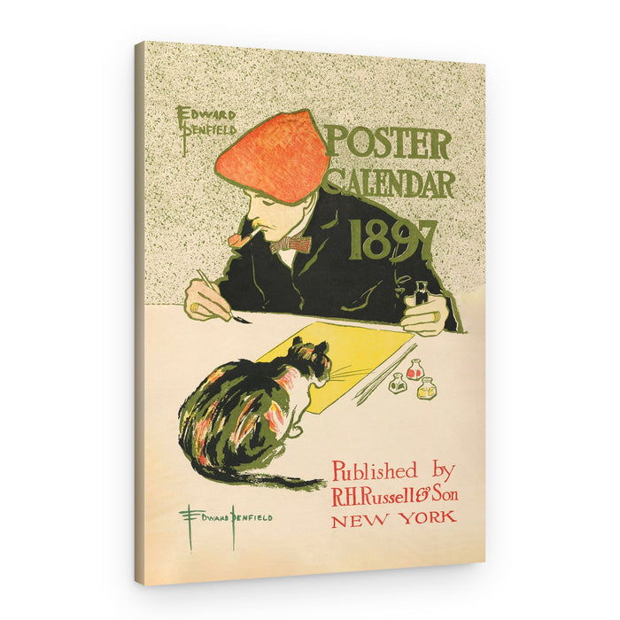 Edward Penfield Self Portrait – Canvas Print