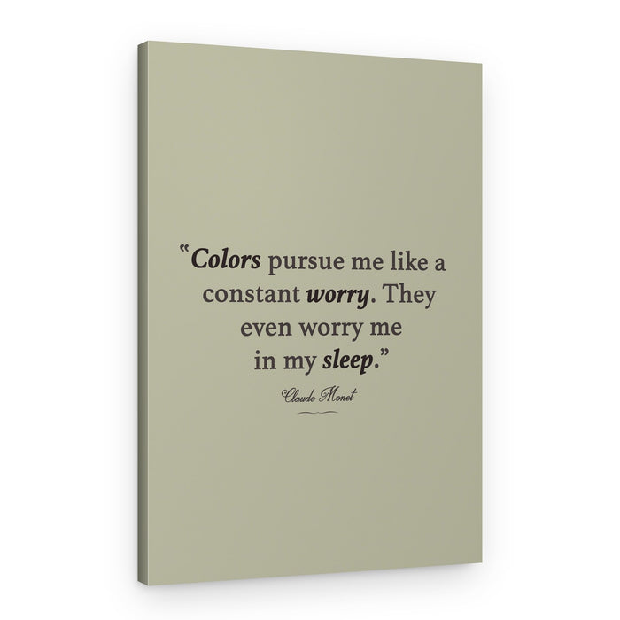 Monet Color Quote – Canvas Print
