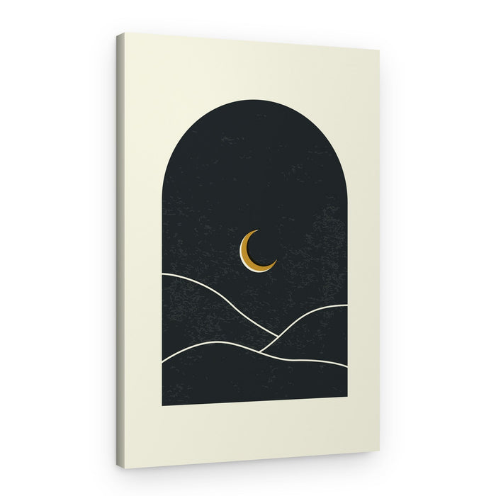 Serene Desert Moon – Canvas Print